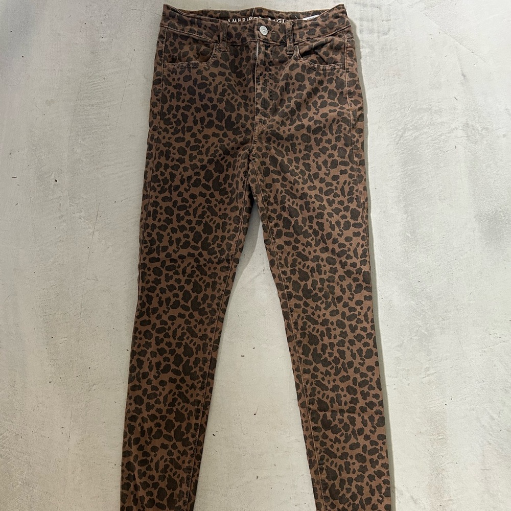 AEO cheetah jeans